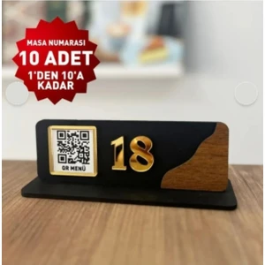 Masa Numarası Qr Menü Pencereli 10 Adet