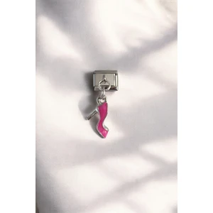 Italyan Charm Bileklik Charmı Pembe Topuklu Sallantılı Model 1 Adet