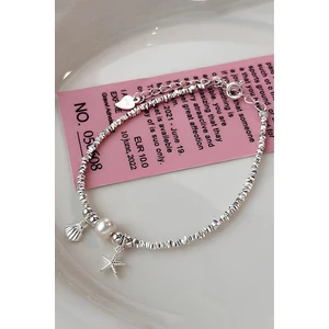 Deniz Yıldızı ve Istiridye Incili Kadın Bileklik