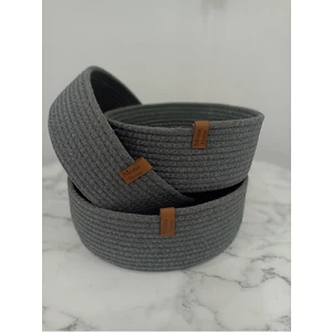 Std Hasır Sepet, Çok Amaçlı 3lü El Yapımı Organize Sepet Klasik