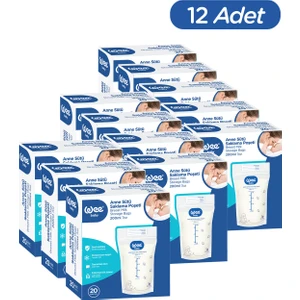 Wee Baby 20'li Anne Sütü Saklama Poşeti (20X12 240 Adet)