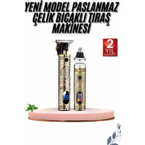 Erkeklere Özel 3 Başlıklı Tıraş Makinesi Saç Sakal Ense Kulak Tıraşına Uygun