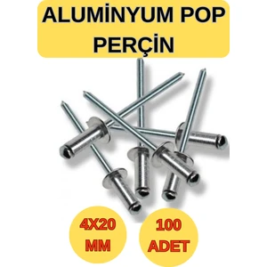 100 Adet Pop Perçin 4X20MM - Aluminyum