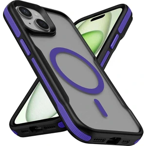 iPhone 13 Kılıf Magsafe Şarj Özellikli Renkli Kenar Airbag Şeritli Lamer Kapak