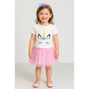 Meta Moda Kız Çocuk Unicorn Tütü Ikili Takım