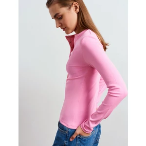 32024 Çıtçıtlı Modal Karışımlı Top-Pembe