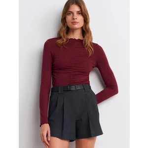 32112 Büzgülü Top-Bordo