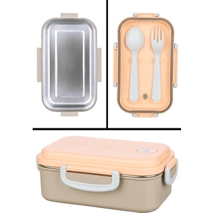 Aura Beslenme Kabı 500 ml Paslanmaz Çelik Yemek Saklama Kabı