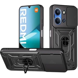 Xiaomi Redmi 15C Kılıf Kamera Korumalı Sürgülü Yüzüklü Armor Military Tank Koruyucu Kapak