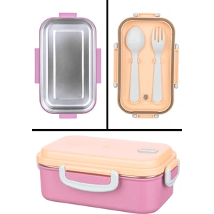 Aura Beslenme Kabı 500 ml Paslanmaz Çelik Yemek Saklama Kabı