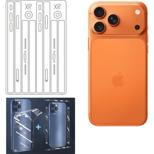 Iphone 17 Pro Için Arka ve Yan Şeffaf Kaplama Tpu Sticker Çizilme Önleyici Kaplama Sticker