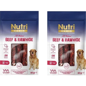 Nutri Canin Rawhide Dana Eti Sarılı Kemik Köpek Ödülü 2X80 Gr.