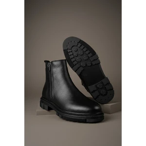 Chelsey Hakiki Deri Çift Fermuarlı Erkek Kışlık Bot