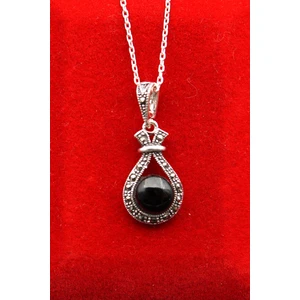 925 Ayar Kadın Oltu Taşı Kadın Kolye SK000108