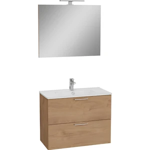 Vitra Mia 67093 Banyo Dolabı Seti Çekmeceli 80 cm Altın Meşe