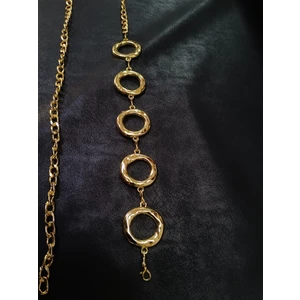 Yuvarlak Detaylı Zincir Kemer, Kadın Kemeri, Ceket Kemeri, Gömlek Kemeri, Elbise Kemeri