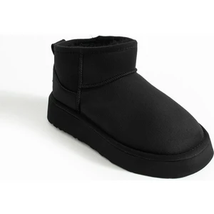 Mini Süet Içi Kürklü Kalın Taban Kışlık Kadın Bot