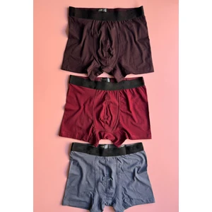 Obisidian Calm | 3'lü Modal Kumaş ve Likralı Erkek Boxer