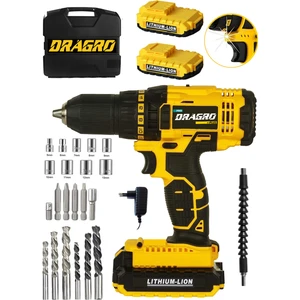 Alman 58V 5 Ah Darbeli Bakır Sargılı Metal Şanzuman Şarjlı Çift Akülü Vidalama Matkap Drg 007