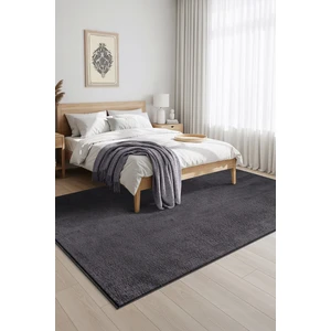 Yıkanabilir Kaymaz Taban Antrasit Peluş Post Halı