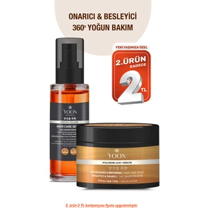 2'li Set Vegan Saç Maskesi ve Durulanmayan Saç Serumu - Yoğun Etkili Saç Bakım Kompleksi