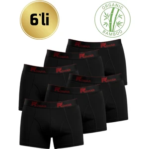 Erkek Likralı Bambu Boxer 6’lı Ekonomik Paket – Nefes Alan Doğal Kumaş Rahat Iç Giyim