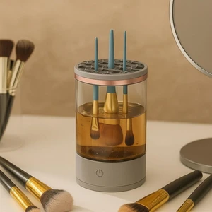 USB Şarjlı Makyaj Fırçası Temizleyici Aparat Hızlı Kurutmalı, Çok Yönlü Fırça Temizleyici (5067)
