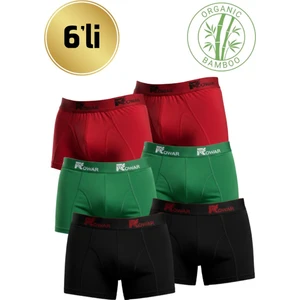 Erkek Likralı Bambu Boxer 6’lı Ekonomik Paket – Nefes Alan Doğal Kumaş Rahat Iç Giyim