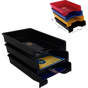 Plastik Evrak Rafı Tekli Siyah