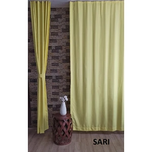 Pierre Cardin Pilesiz Düz Dikim Çift Kanat Fon Perde