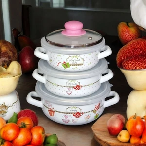 Emaye Pişir Sakla Tencere Seti 9 Parça