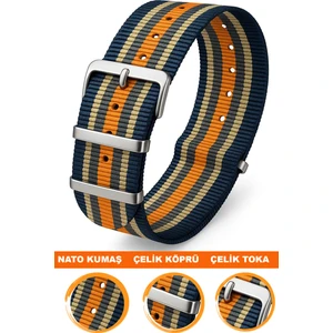 18MM-20MM-22MM-37MM Saatlerle Uyumlu Nato Kumaş Tekstil Saat Kordonu Kayışı Nato-Model-37