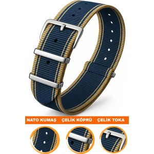 18MM-20MM-22MM-41MM Saatlerle Uyumlu Nato Kumaş Tekstil Saat Kordonu Kayışı Nato-Model-41