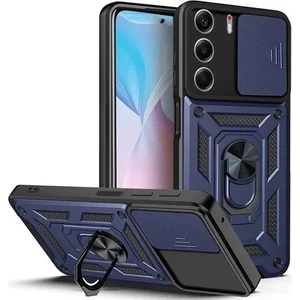 Tecno Camon 40 4g Kılıf Ultra Korumalı Manyetik Yüzüklü Kamera Korumalı Sürgülü Vega Kapak