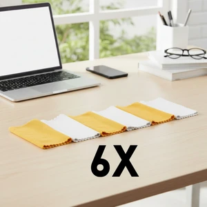 6 Adet Gözlük ve Ekran Temizleme Mendili, 15X18CM Mikrofiber Bez