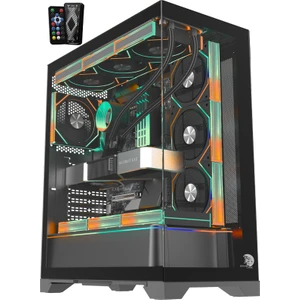 Artıst 7x Argb Kumandalı Fan USB 3.0 Atx Gaming Bilgisayar kasası siyah