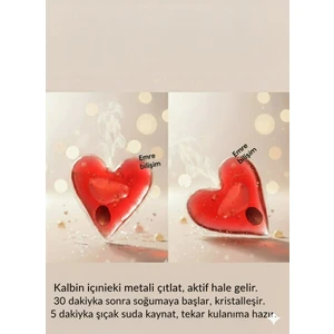 Emre Bilişim 2 Adet Sihirli Isıtıcı Jel Cep Soba Isıtıcı Kalp Şekilli El Cep Isıtma