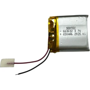663032 3.7V 650MAH Li-Polymer Pil DEVRELI/1.5A