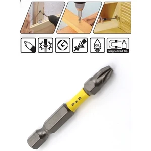 2 Adet - Pz2 - 50 mm Torsiyon Bits Uç- Matkap Şarjlı Vidalama Bits Aparatı