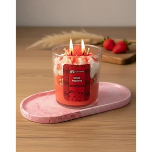 Çilekli Magnolya Bardak Mum
