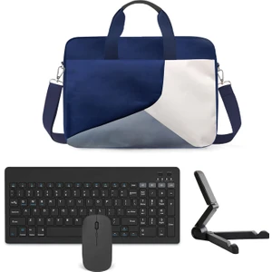 Honor Pad V9 11.5 Inch Tablet ile Uyumlu Tablet Çantası+Bluetooth Klavye+Bluetooth Mouse+Tablet Standı Siyah AL5294