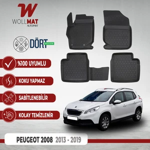 Peugeot 2008 Paspas 2013 2019 Arası 3D Havuzlu Paspas Seti