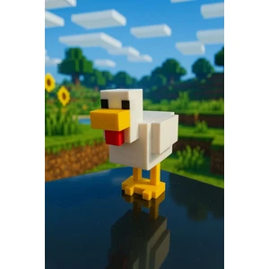 Minecraft Pixel Temalı Tavuk Figürü - 1 Adet