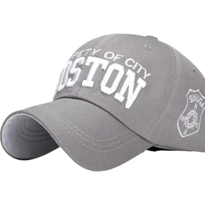 Boston Vintage Gri Kep Şapka