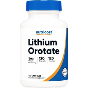 Nutricost Lithium Orotate Neuroprotective Effects Brain 5mg 120 Caps