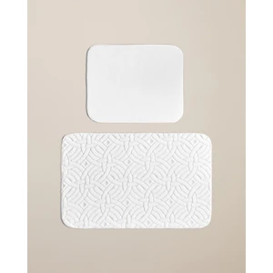 Wavelet Banyo Paspası Seti 60X100 cm + 50X60 cm Ekru