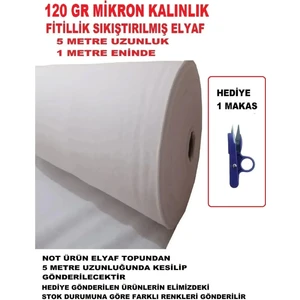 Fitillik Elyaf – Çanta Elyafı, Seccade Elyafı, Patchwork Dolgusu Sıkıştırılmış Elyaf| 5m x 1m 120 Mikron