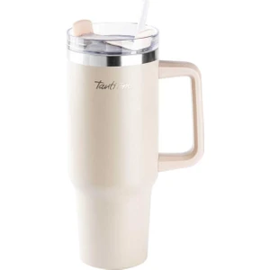 Move Açık Kahve Paslanmaz Çelik Pipetli Termos Bardak 1.2l