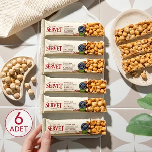Bercekız Servet Şekerleme Servet Şeker İlavesiz Fındık Krokan Bar 120 gr (6 x 20 gr)