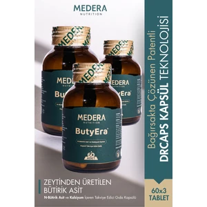 Medera Nutrition ButyEra 3 adet N-Bütirik Asit ve Kalsiyum (Postbiyotik) İçeren Takviye Edici Gıda
